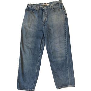 Vintage Y2K Old Navy Baggy Mechanic Jeans Mens 36x32 Straight Leg Carpenter Fade